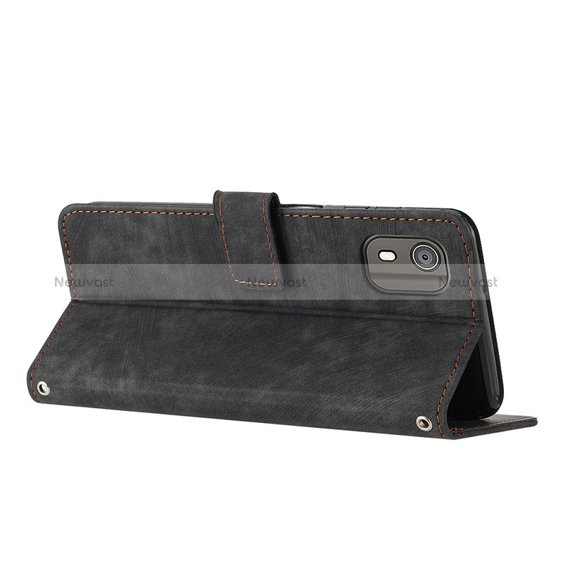 Leather Case Stands Flip Cover Holder Y08X for Nokia C02