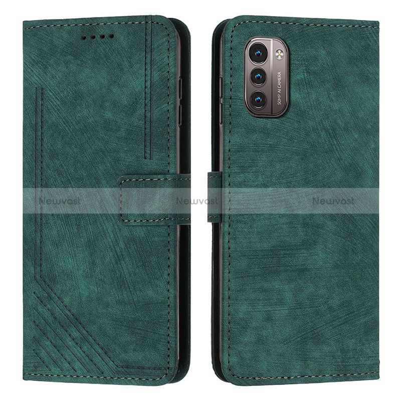 Leather Case Stands Flip Cover Holder Y08X for Nokia G21 Green