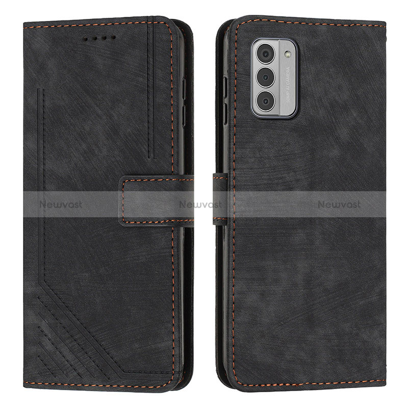 Leather Case Stands Flip Cover Holder Y08X for Nokia G310 5G Black