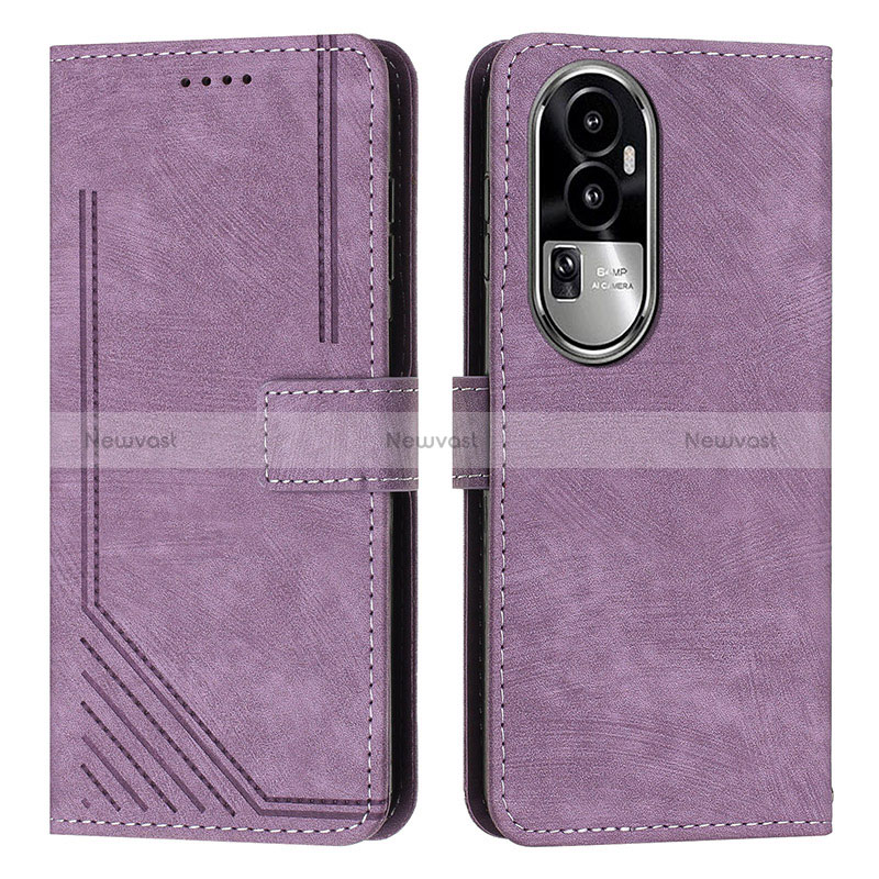 Leather Case Stands Flip Cover Holder Y08X for Oppo Reno10 Pro+ Plus 5G