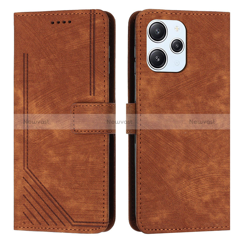 Leather Case Stands Flip Cover Holder Y08X for Xiaomi Redmi 12 4G