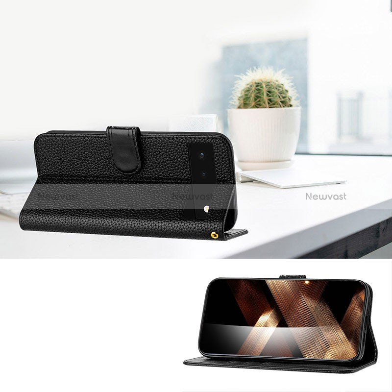 Leather Case Stands Flip Cover Holder Y09X for Google Pixel 6 5G