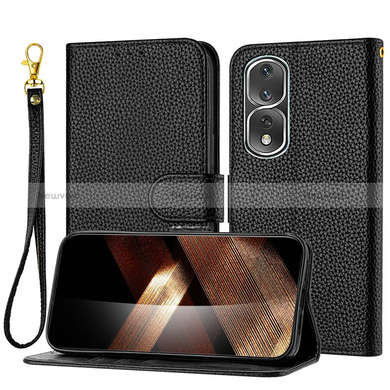 Leather Case Stands Flip Cover Holder Y09X for Huawei Honor 80 Pro 5G