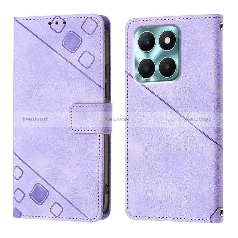 Leather Case Stands Flip Cover Holder YB1 for Huawei Honor X6a