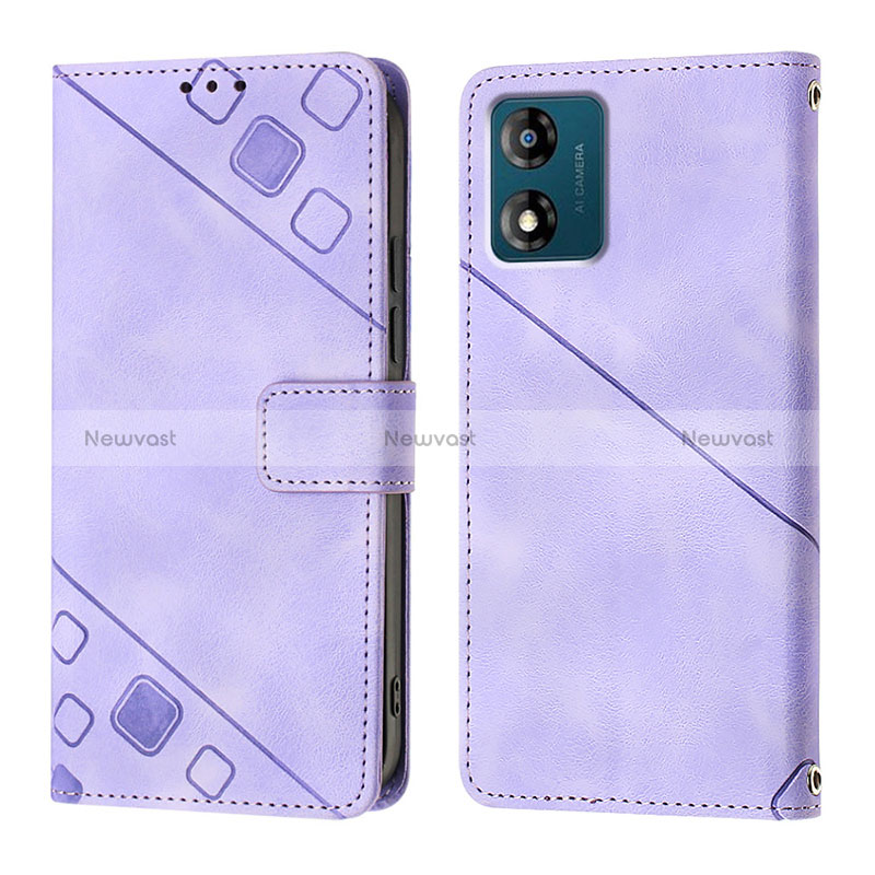 Leather Case Stands Flip Cover Holder YB1 for Motorola Moto E13