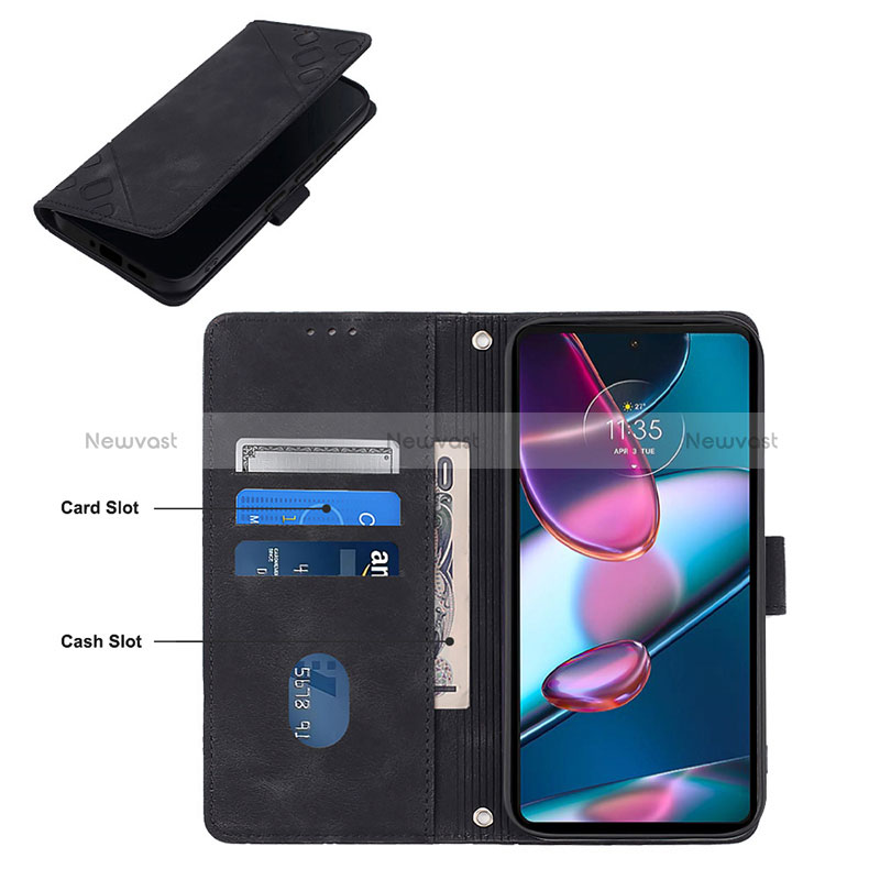 Leather Case Stands Flip Cover Holder YB1 for Motorola Moto Edge 40 Pro 5G