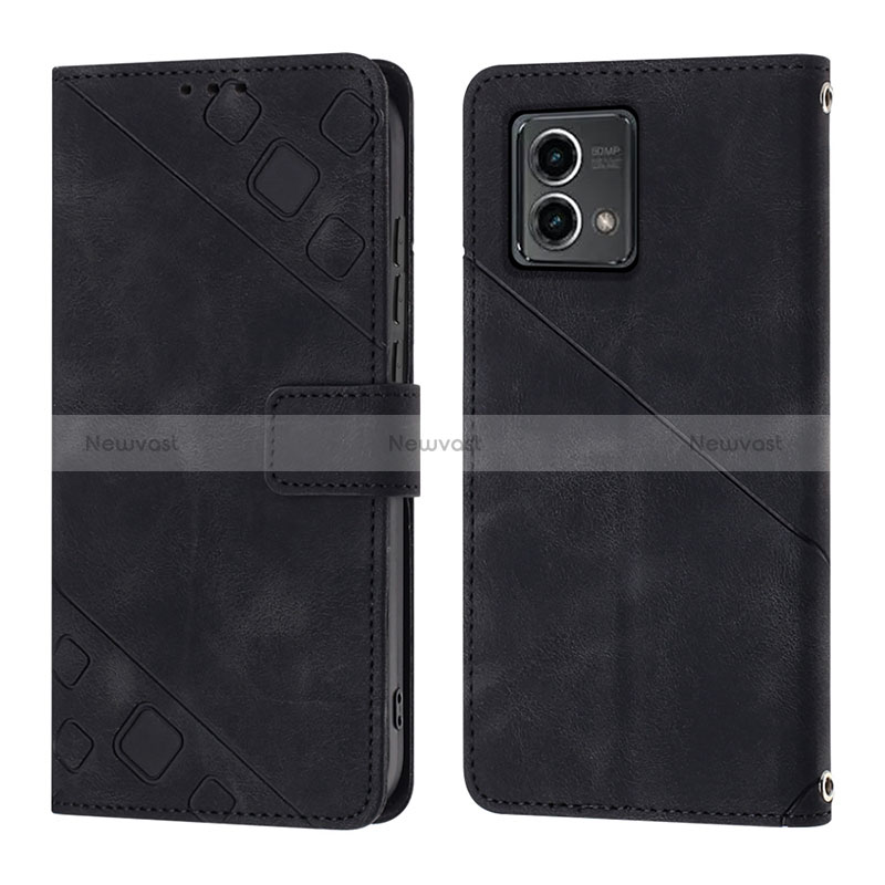 Leather Case Stands Flip Cover Holder YB1 for Motorola Moto G 5G (2023)