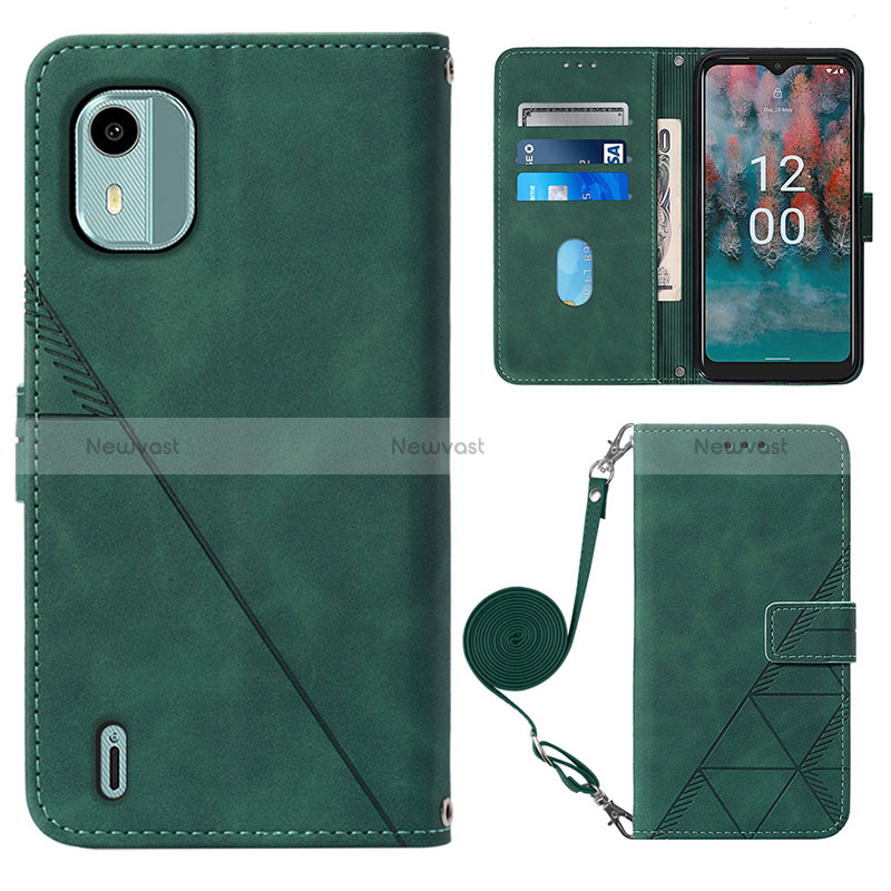 Leather Case Stands Flip Cover Holder YB1 for Nokia C12