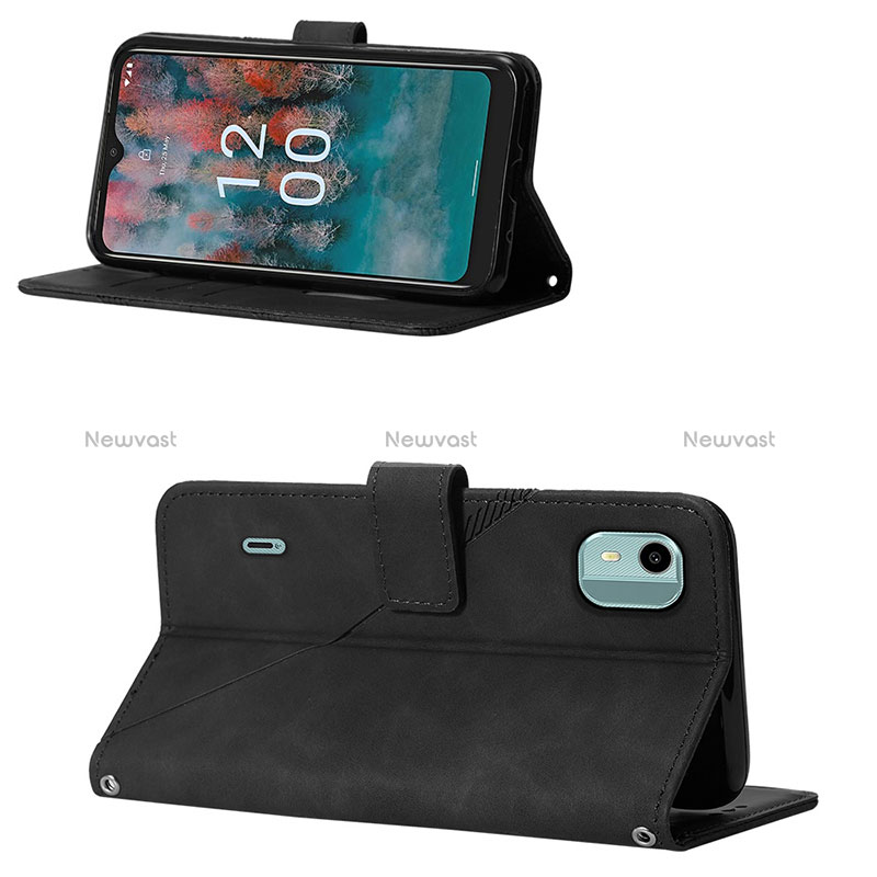 Leather Case Stands Flip Cover Holder YB1 for Nokia C12