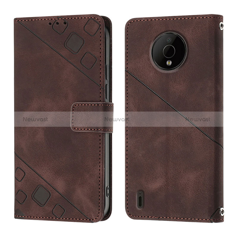 Leather Case Stands Flip Cover Holder YB1 for Nokia C200