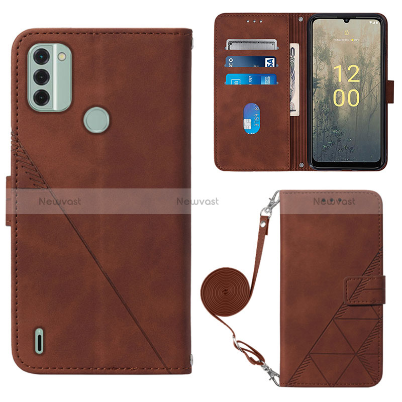 Leather Case Stands Flip Cover Holder YB1 for Nokia C31