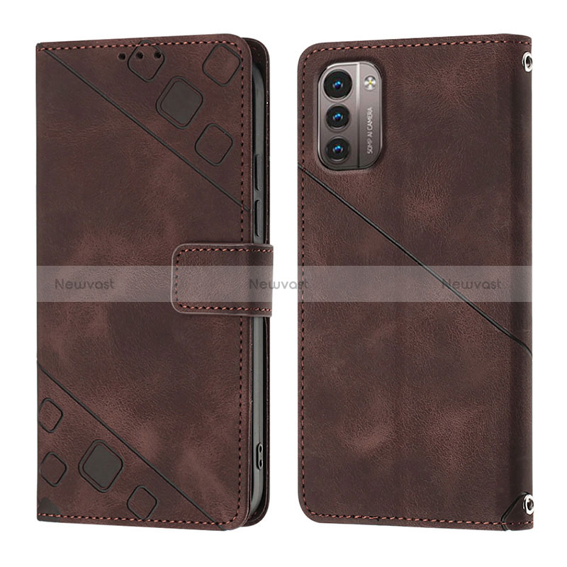 Leather Case Stands Flip Cover Holder YB1 for Nokia G21