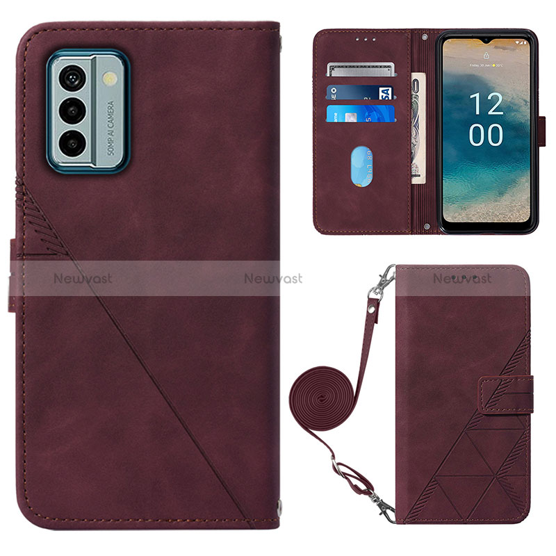 Leather Case Stands Flip Cover Holder YB1 for Nokia G22