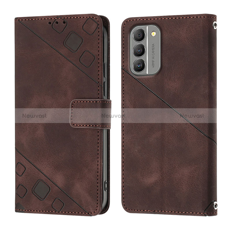 Leather Case Stands Flip Cover Holder YB1 for Nokia G400 5G