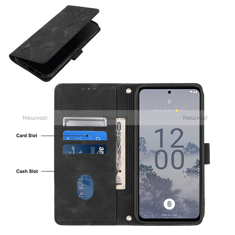 Leather Case Stands Flip Cover Holder YB1 for Nokia X30 5G