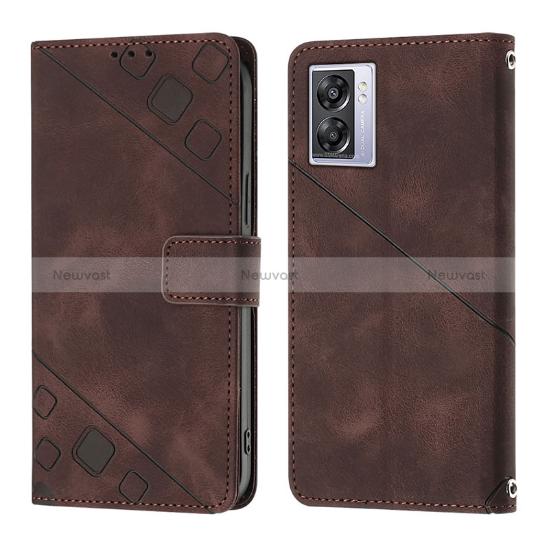 Leather Case Stands Flip Cover Holder YB1 for OnePlus Nord N300 5G