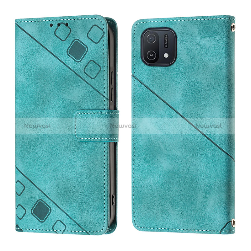 Leather Case Stands Flip Cover Holder YB1 for Oppo A16K