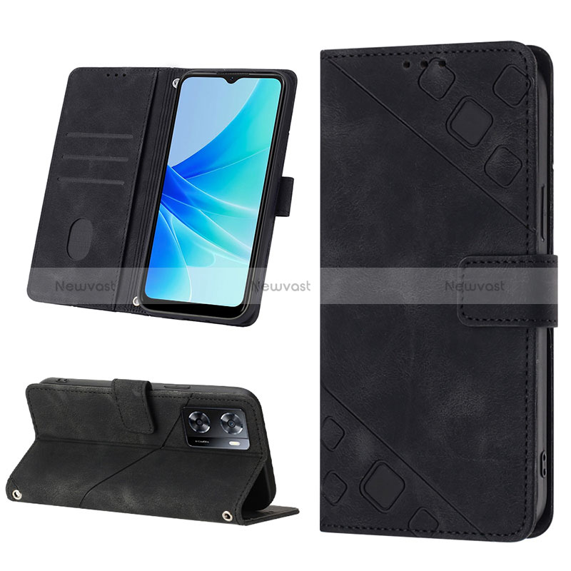 Leather Case Stands Flip Cover Holder YB1 for Oppo A57e
