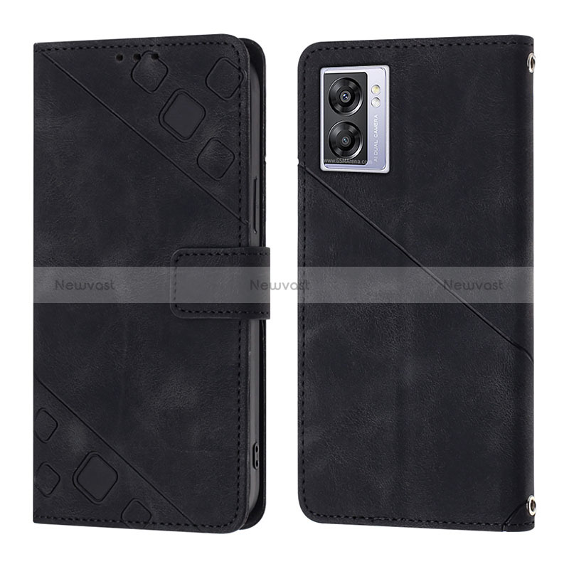 Leather Case Stands Flip Cover Holder YB1 for Oppo A77 5G