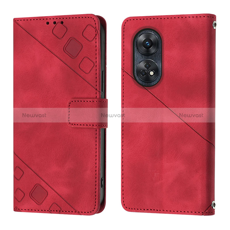 Leather Case Stands Flip Cover Holder YB1 for Oppo Reno8 T 4G