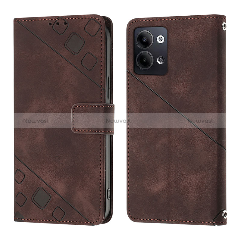 Leather Case Stands Flip Cover Holder YB1 for Oppo Reno9 Pro 5G