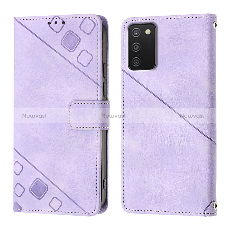 Leather Case Stands Flip Cover Holder YB1 for Samsung Galaxy A03s