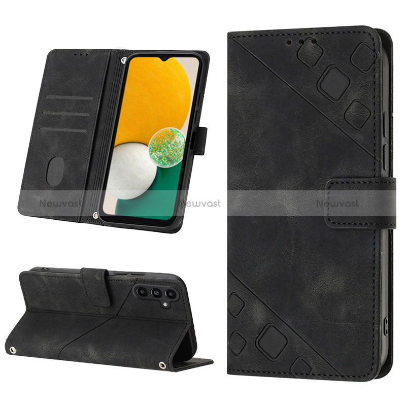 Leather Case Stands Flip Cover Holder YB1 for Samsung Galaxy A04s