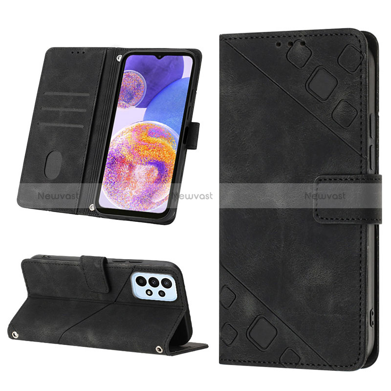 Leather Case Stands Flip Cover Holder YB1 for Samsung Galaxy A32 5G