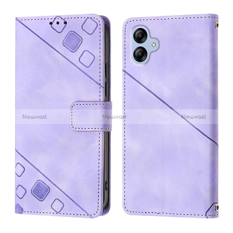 Leather Case Stands Flip Cover Holder YB1 for Samsung Galaxy F04