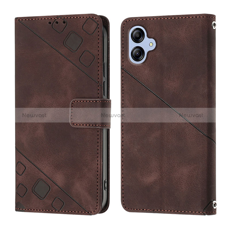 Leather Case Stands Flip Cover Holder YB1 for Samsung Galaxy F04