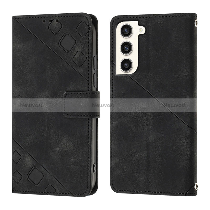 Leather Case Stands Flip Cover Holder YB1 for Samsung Galaxy S22 5G