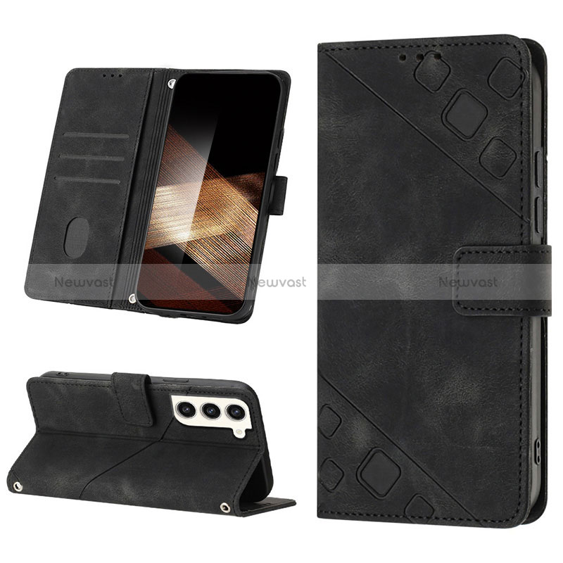 Leather Case Stands Flip Cover Holder YB1 for Samsung Galaxy S25 5G