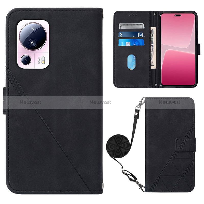 Leather Case Stands Flip Cover Holder YB1 for Xiaomi Mi 13 Lite 5G