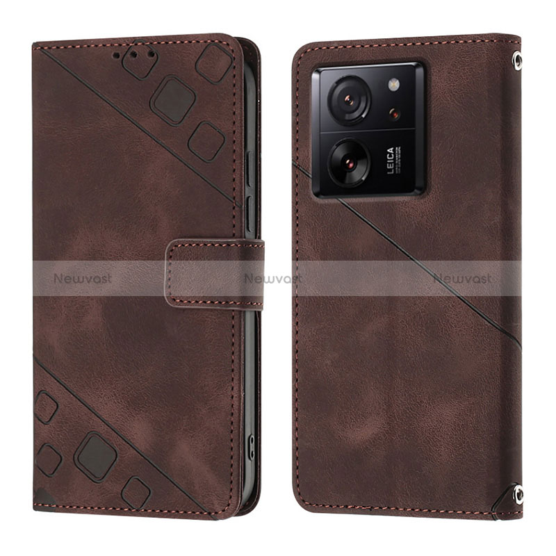 Leather Case Stands Flip Cover Holder YB1 for Xiaomi Mi 13T 5G