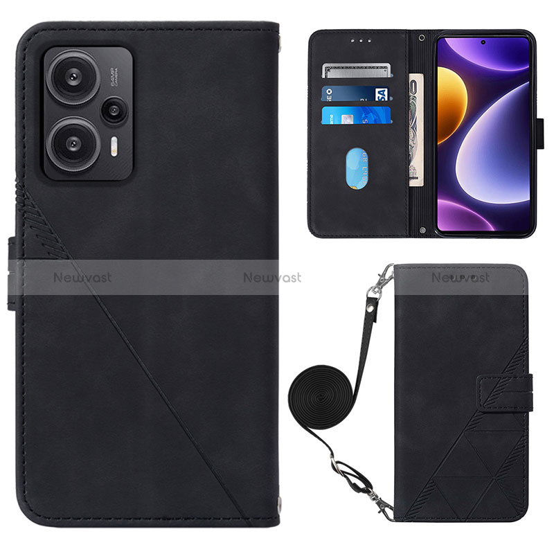 Leather Case Stands Flip Cover Holder YB1 for Xiaomi Poco F5 5G