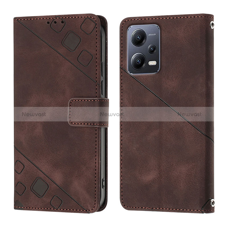 Leather Case Stands Flip Cover Holder YB1 for Xiaomi Poco X5 5G