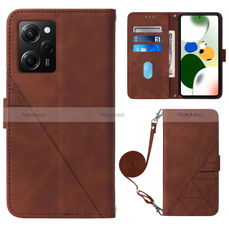 Leather Case Stands Flip Cover Holder YB1 for Xiaomi Poco X5 Pro 5G