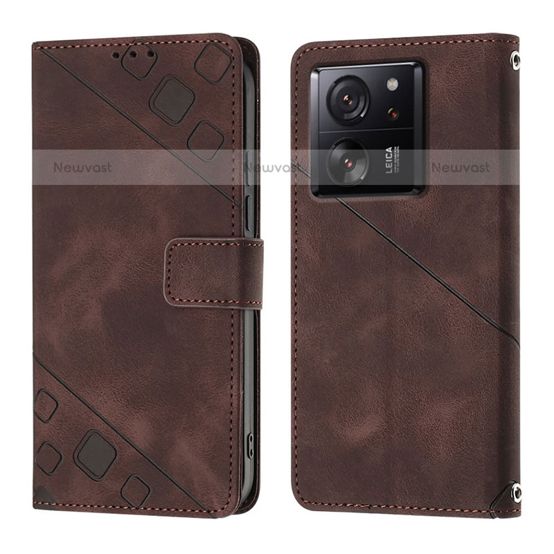 Leather Case Stands Flip Cover Holder YB1 for Xiaomi Redmi K60 Ultra 5G