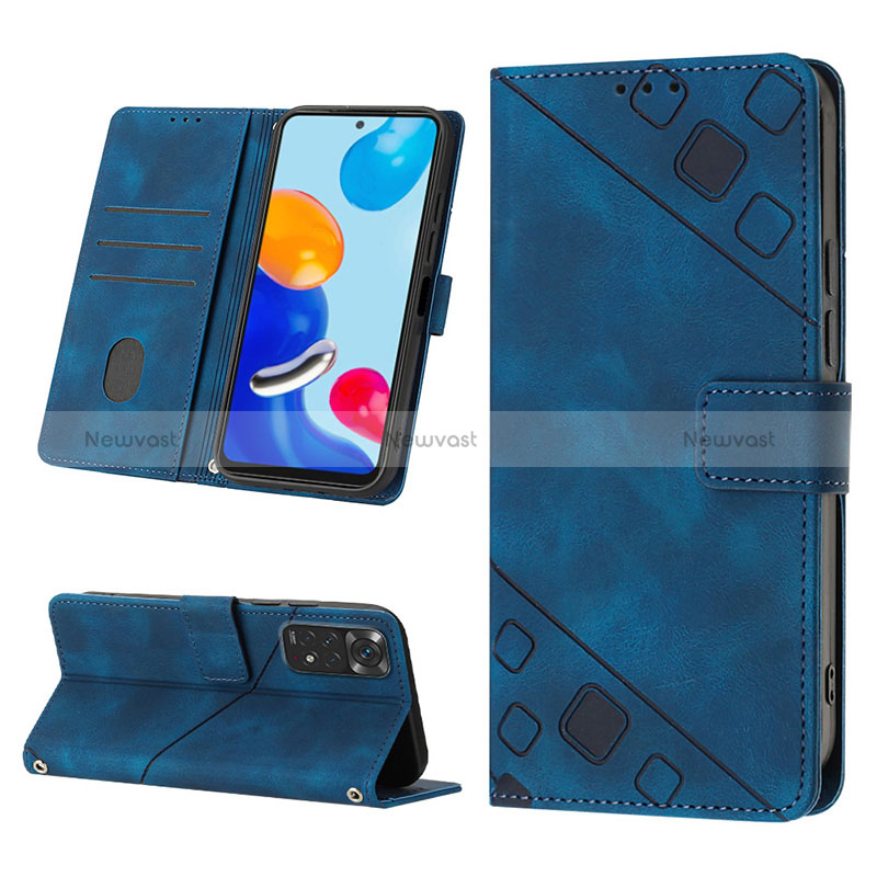 Leather Case Stands Flip Cover Holder YB1 for Xiaomi Redmi Note 11S 4G