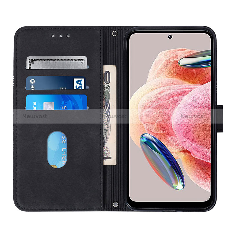 Leather Case Stands Flip Cover Holder YB1 for Xiaomi Redmi Note 12 4G