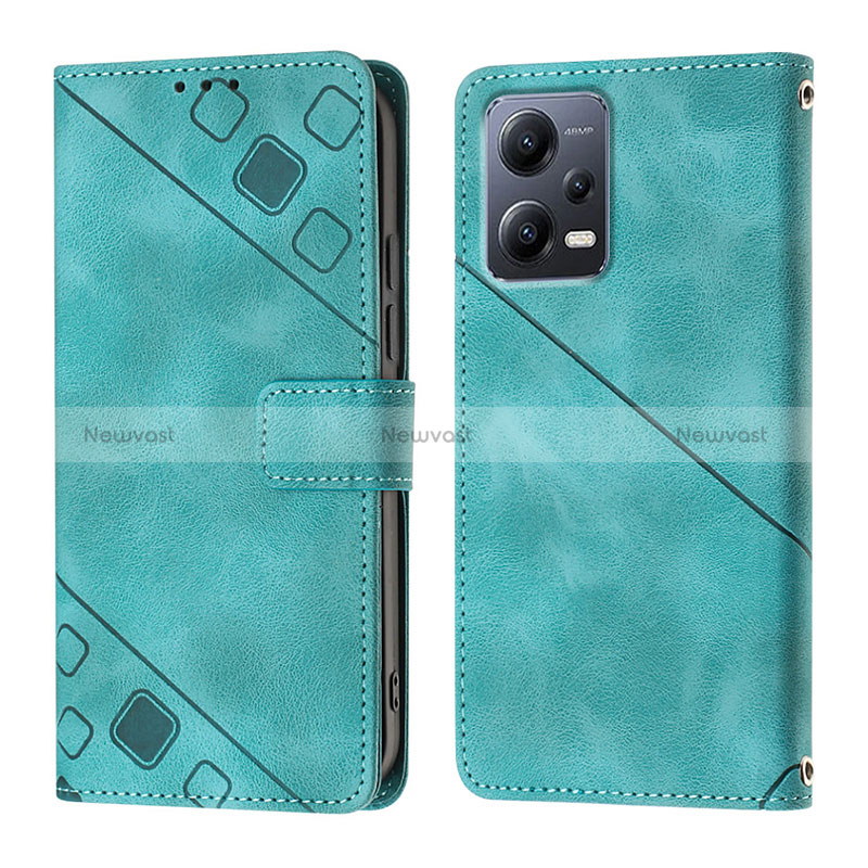 Leather Case Stands Flip Cover Holder YB1 for Xiaomi Redmi Note 12 5G