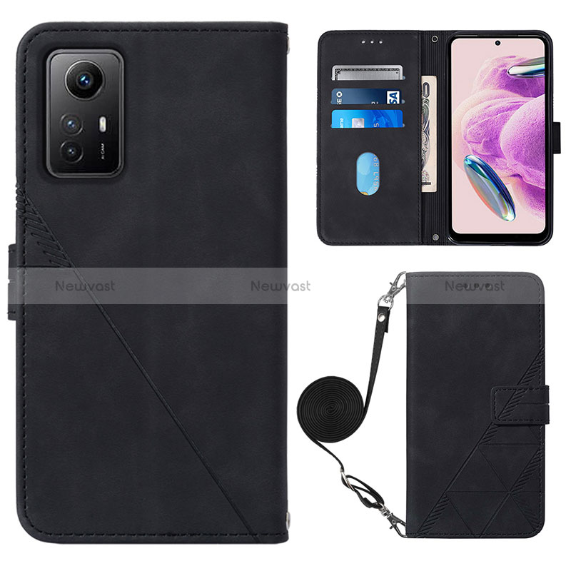 Leather Case Stands Flip Cover Holder YB1 for Xiaomi Redmi Note 12S