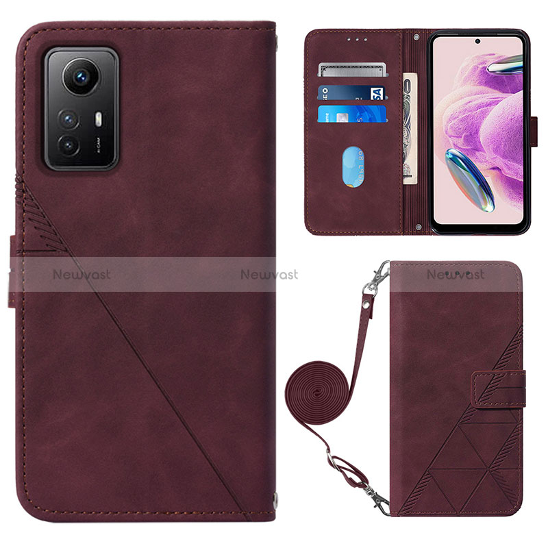 Leather Case Stands Flip Cover Holder YB1 for Xiaomi Redmi Note 12S