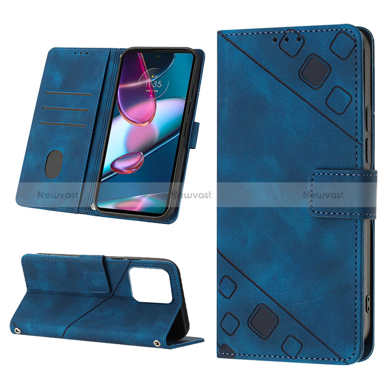 Leather Case Stands Flip Cover Holder YB2 for Motorola Moto Edge 40 Pro 5G