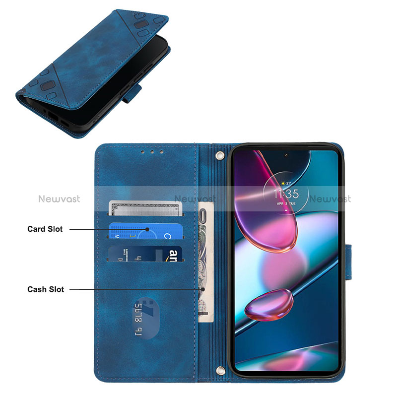 Leather Case Stands Flip Cover Holder YB2 for Motorola Moto Edge 40 Pro 5G