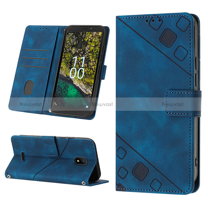 Leather Case Stands Flip Cover Holder YB2 for Nokia C100