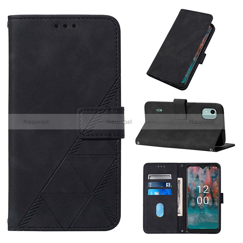 Leather Case Stands Flip Cover Holder YB2 for Nokia C12