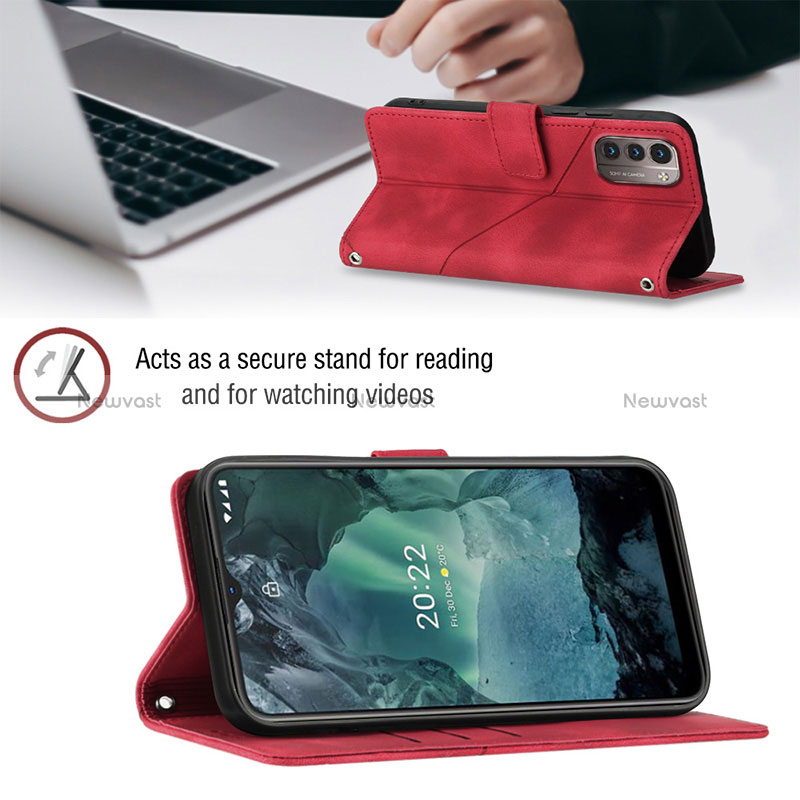 Leather Case Stands Flip Cover Holder YB2 for Nokia G21