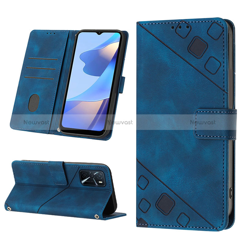 Leather Case Stands Flip Cover Holder YB2 for Oppo A16s