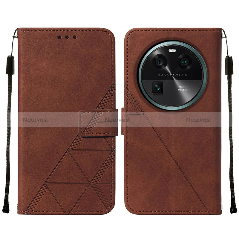 Leather Case Stands Flip Cover Holder YB2 for Oppo Find X6 5G